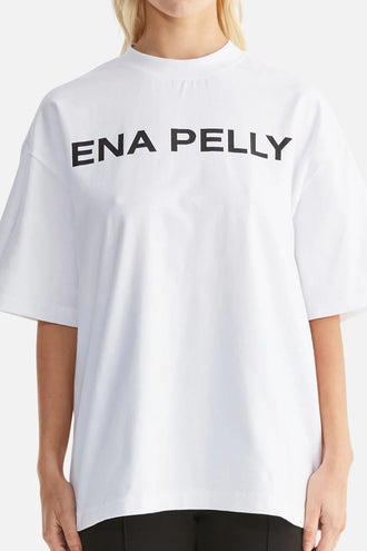 Ena Pelly Chloe Oversized Tee - Core White