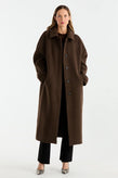 Ena Pelly Cleo Wool Coat - Choc