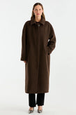 Ena Pelly Cleo Wool Coat - Choc