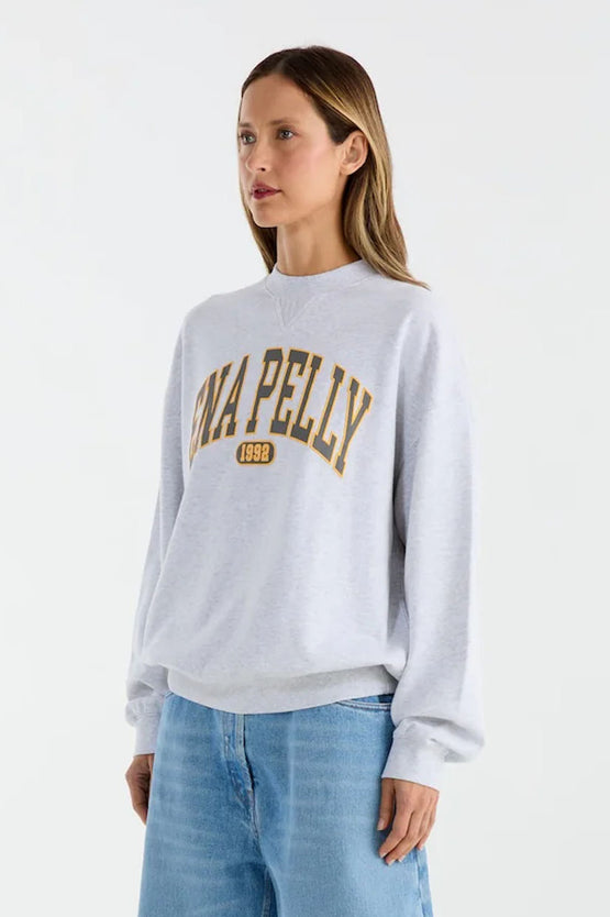 Ena Pelly Collegiate Sweat - White Marle