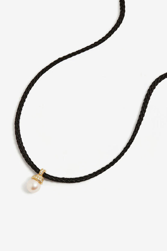 By Charlotte Whispers Of Tranquillity Pearl Cord Choker - Gold