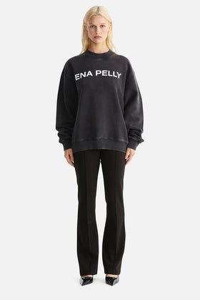Ena Pelly Chloe Oversized Sweater - Black