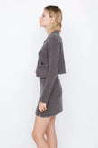 Bec & Bridge Josie Crop Cardigan - Charcoal