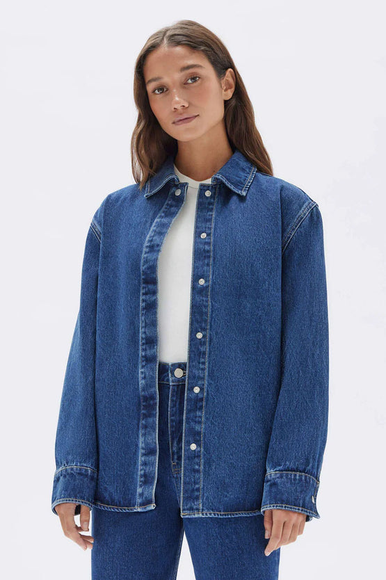 Assembly Denim Belted Jacket - Blue