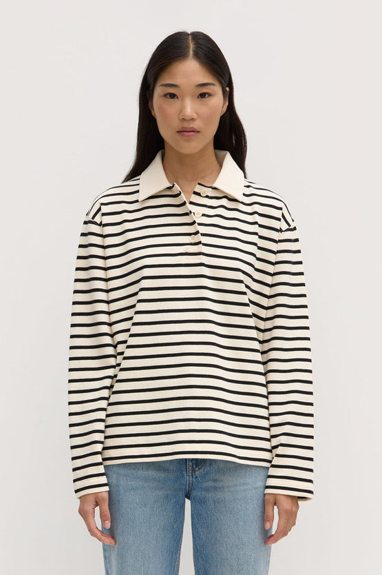 Assembly Devon Jersey Polo - Ink/White