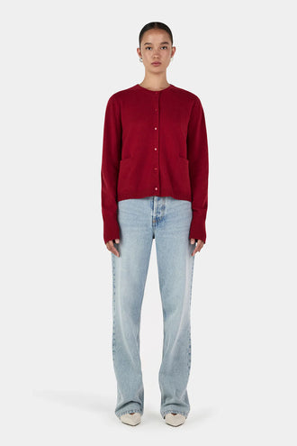 Hansen & Gretel Dolly Cashmere Cardi - Red