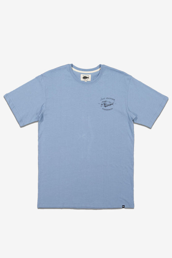 Just Another Fisherman Snapper Logo Tee - Faded Denim