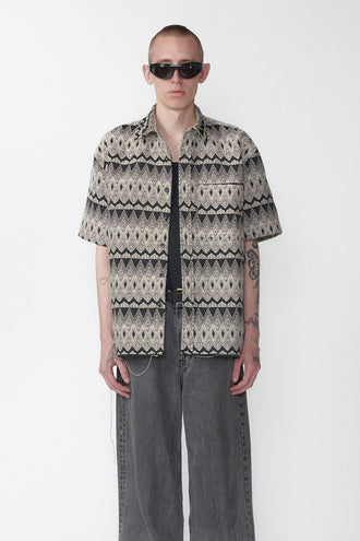 Beach Brains Frayed SS Shirt - Woven