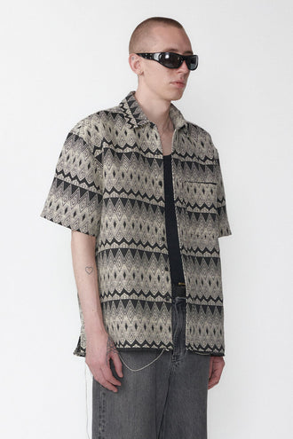 Beach Brains Frayed SS Shirt - Woven