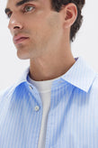 Assembly Hamish Stripe LS Shirt - Blue Stripe