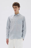 Assembly Hasting Linen Check Shirt - Haze