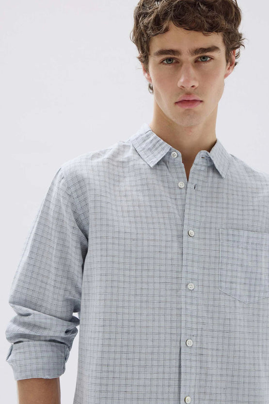 Assembly Hasting Linen Check Shirt - Haze