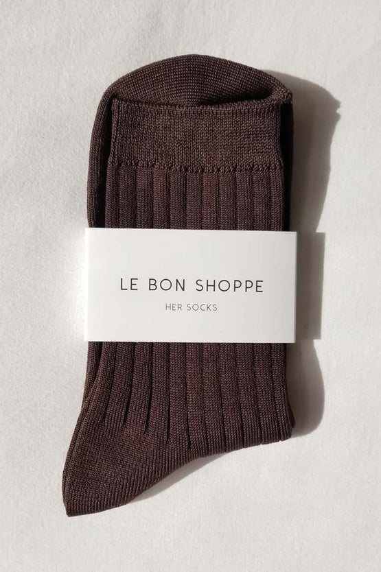 Le Bon Shoppe Her Socks Cotton - Coffee