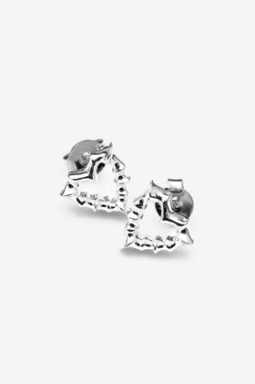 Stolen Girlfriends Club Jagged Heart Studs - Silver