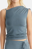 Ena Pelly Joey Ruched Top - Teal