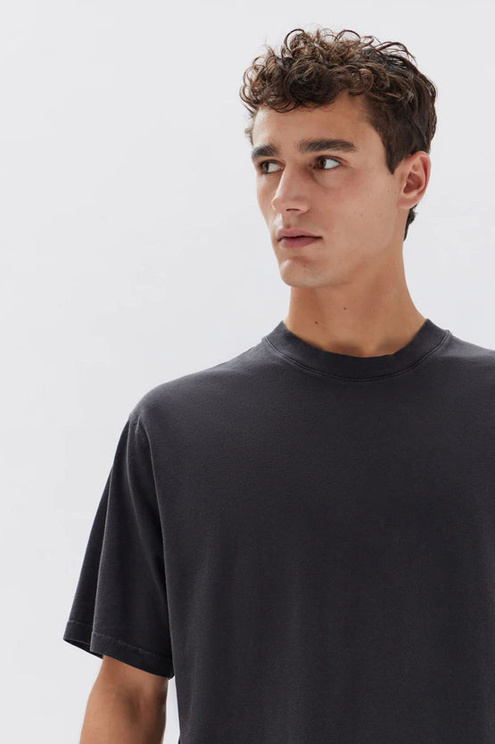 Assembly Knox Organic Oversized Tee - Washed Black