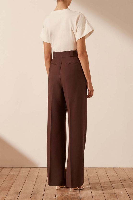 Irena High Waisted Tailored Pant | Cream | Pants | Shona Joy