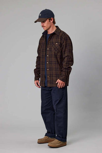 Just Another Fisherman Landing Check Jacket - Bison