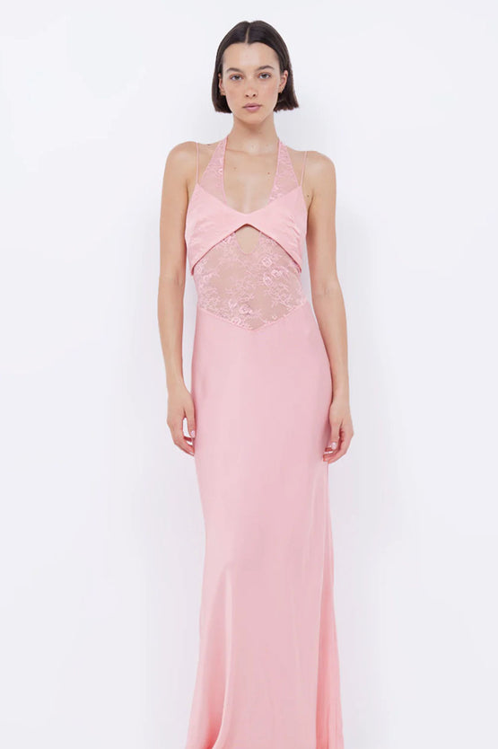 Bec & Bridge Liv Halter Maxi - Pink Sherbet