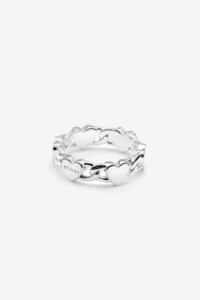 Stolen Girlfriends Club Love Chain Eternity Ring - Silver