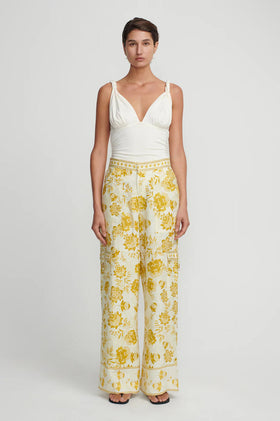 Hansen & Gretel Luna Wide Pant - Gold Nectar