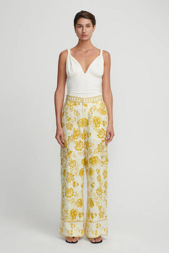 Hansen & Gretel Luna Wide Pant - Gold Nectar