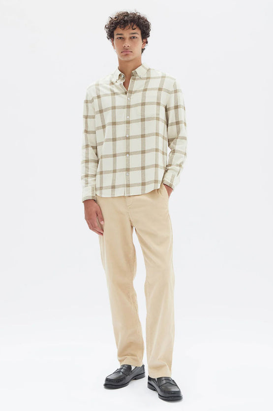 Assembly Manny Check LS Shirt - Cream