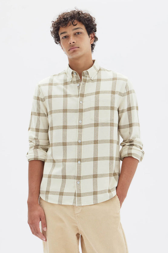 Assembly Manny Check LS Shirt - Cream