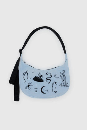 Baggu Medium Nylon Crescent Bag - Embroidered Ballet Icons