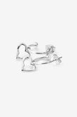 Stolen Girlfriends Club Melted Heart Anchor Earrings - Silver