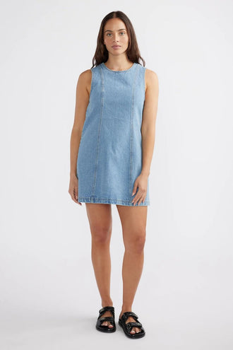 Ena Pelly Reese Mini Dress - Blue Wash