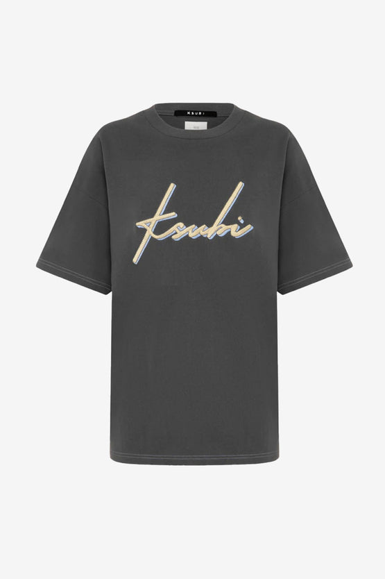 Ksubi Moniker Oh G Tee - Charcoal