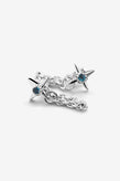 Stolen Girlfriends Club Ninja Star Chain Earrings - Silver