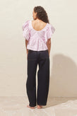 Ruby Noni Ruffle Top - Lilac Stripe