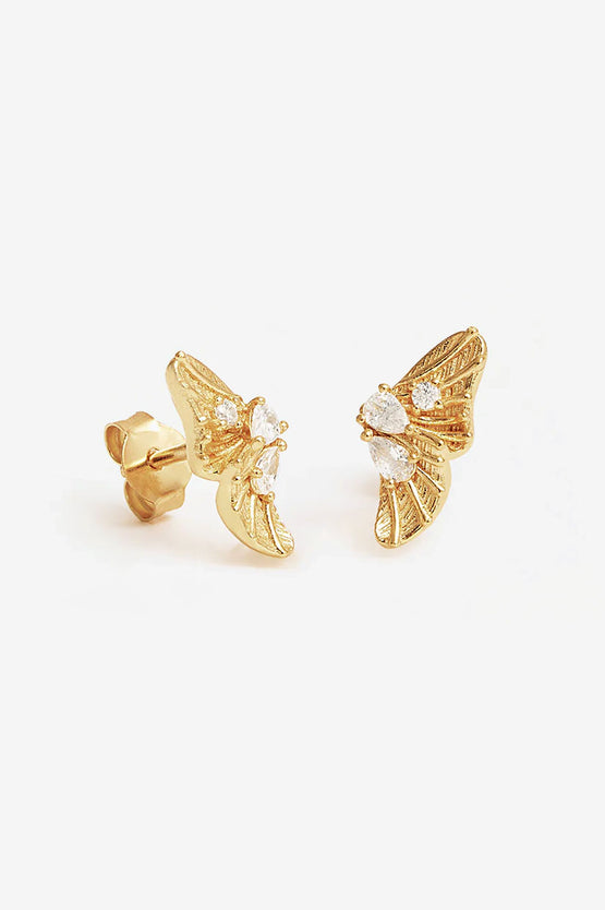 By Charlotte Ocean Whisper Stud Earrings - Gold