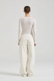 Friends With Frank Merino Crew Top - Off White