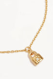 By Charlotte Crystal Lotus Padlock Bracelet - Gold