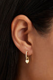 By Charlotte Love Unlocked Padlock Hoops - Gold