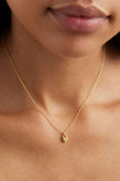 By Charlotte Crystal Lotus Heart Padlock Necklace - Gold