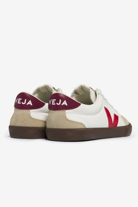 Veja Volley Leather - White Pekin Bark