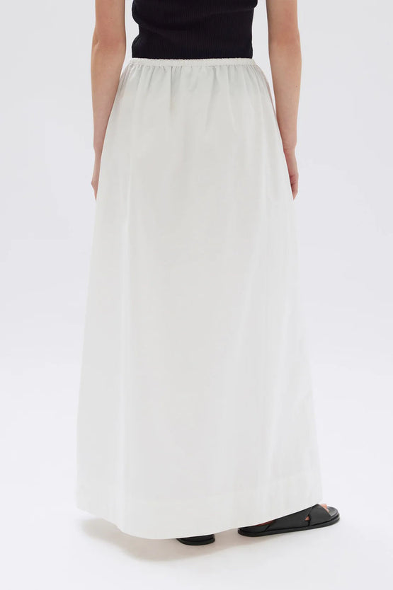 Assembly Philipa Poplin Midi Skirt - White