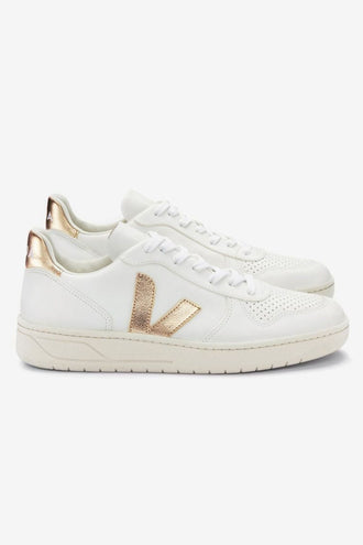 Veja V-10 Leather - White Platine