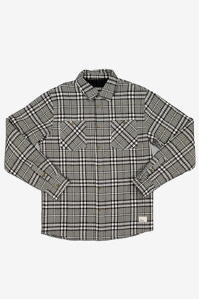 Just Another Fisherman Seaport Shearling Shirt - Grey Check