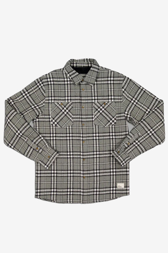 Just Another Fisherman Seaport Shearling Shirt - Grey Check