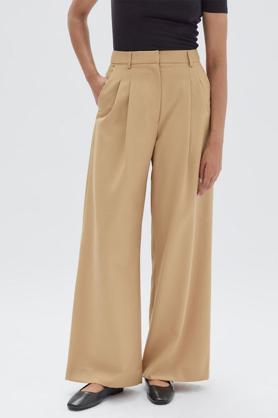 Assembly Roberta Wool Pant - Tan