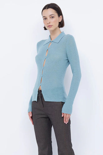 Bec & Bridge Rodeo Keyhole Cardigan - Aqua