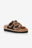 Alias Mae Saint Sandal - Black Shearling