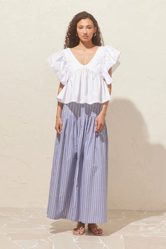 Ruby Sandler Skirt - Navy Stripe