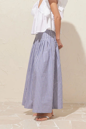 Ruby Sandler Skirt - Navy Stripe