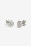 By Charlotte By The Shore Shell Stud Earrings - Silver